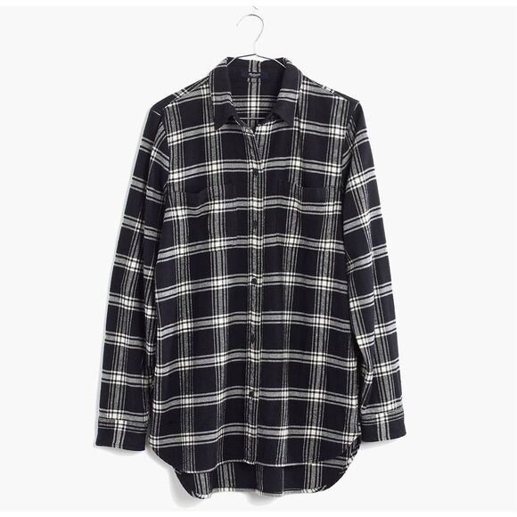 Madewell Flannel Ex-Boyfriend Shirt in Rutherford Plaid | XS - Picture 2 of 8